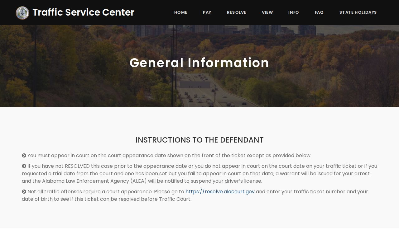 Madison County traffic warrant lookup and failure-to-appear instructions