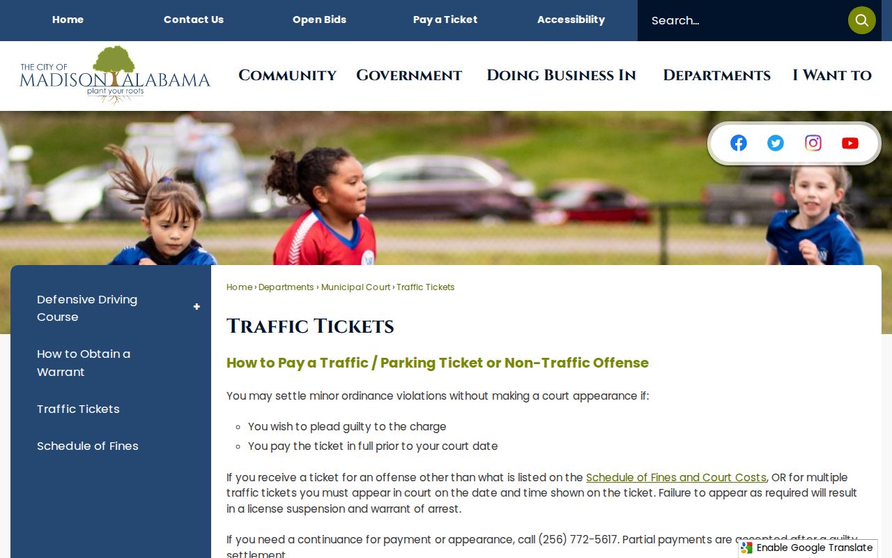 Madison traffic warrant and failure-to-appear instructions